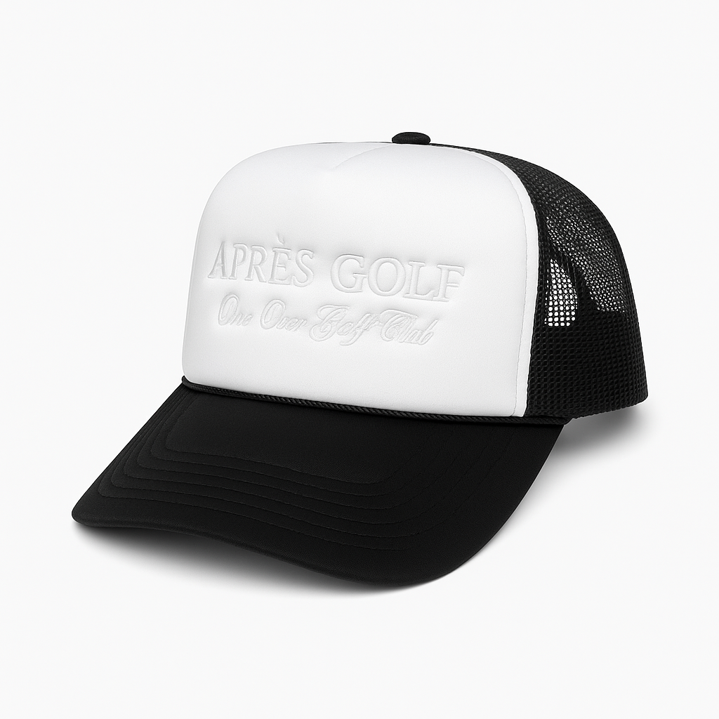The Apres Golf Hat Black/White