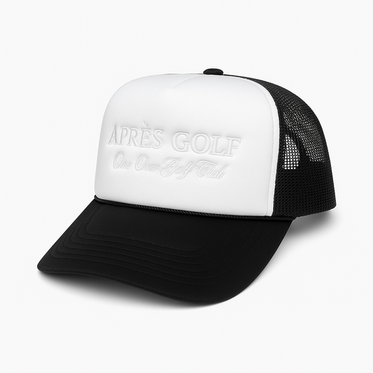 The Apres Golf Hat Black/White